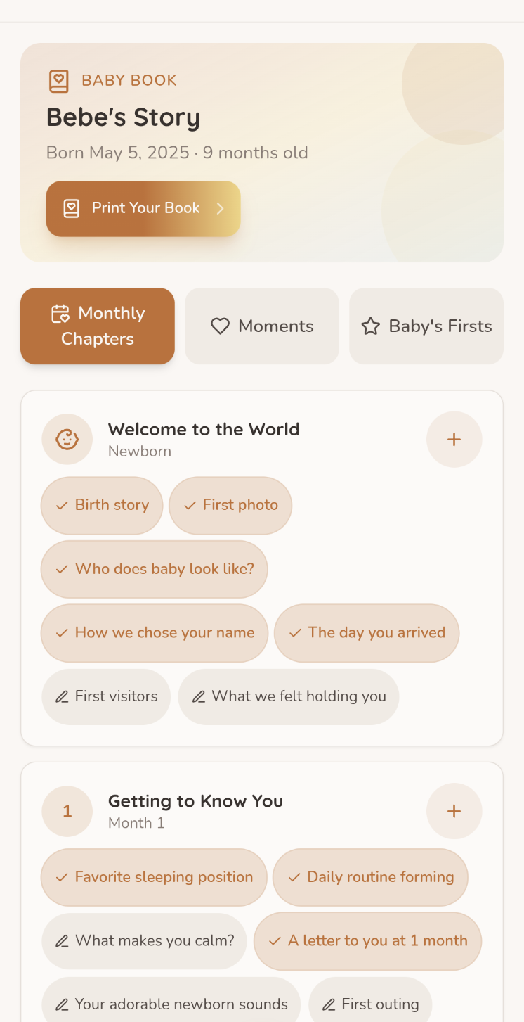 BabyBaby — Your memories become a real book