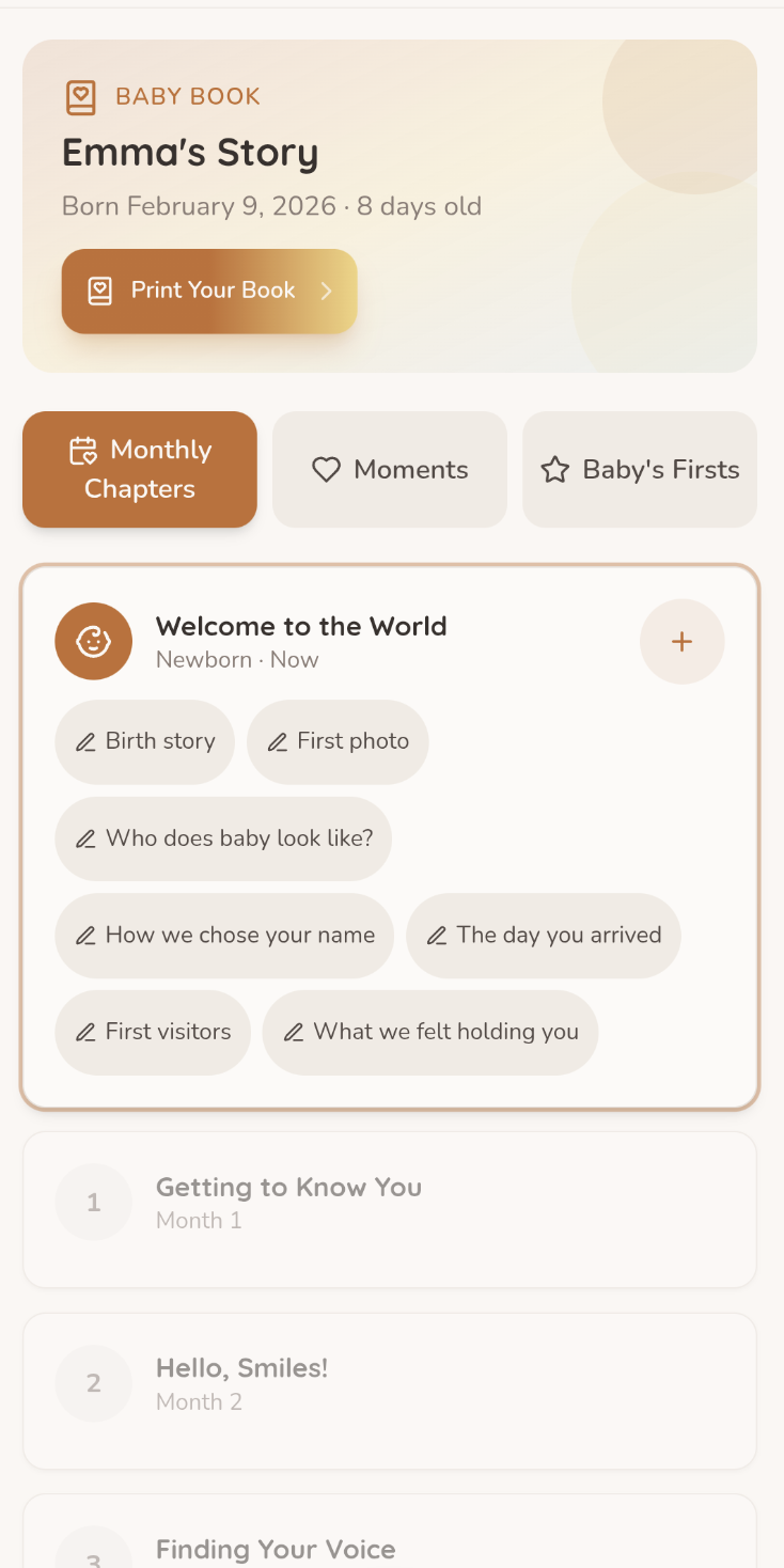 Beautiful baby memories ready to print