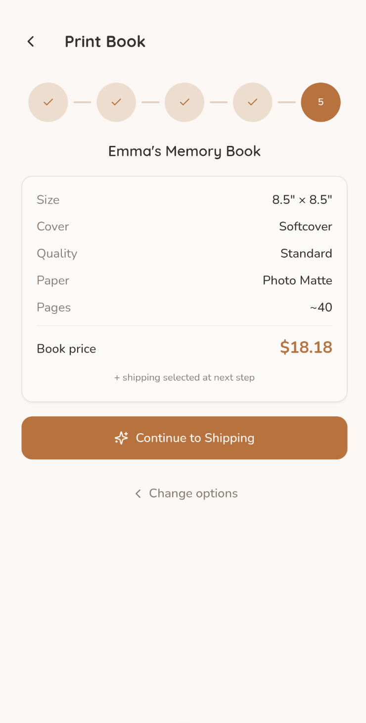 Step 5 — Book summary