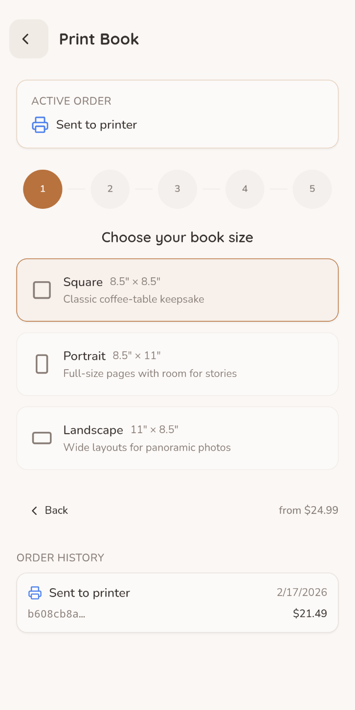 Order completed & history